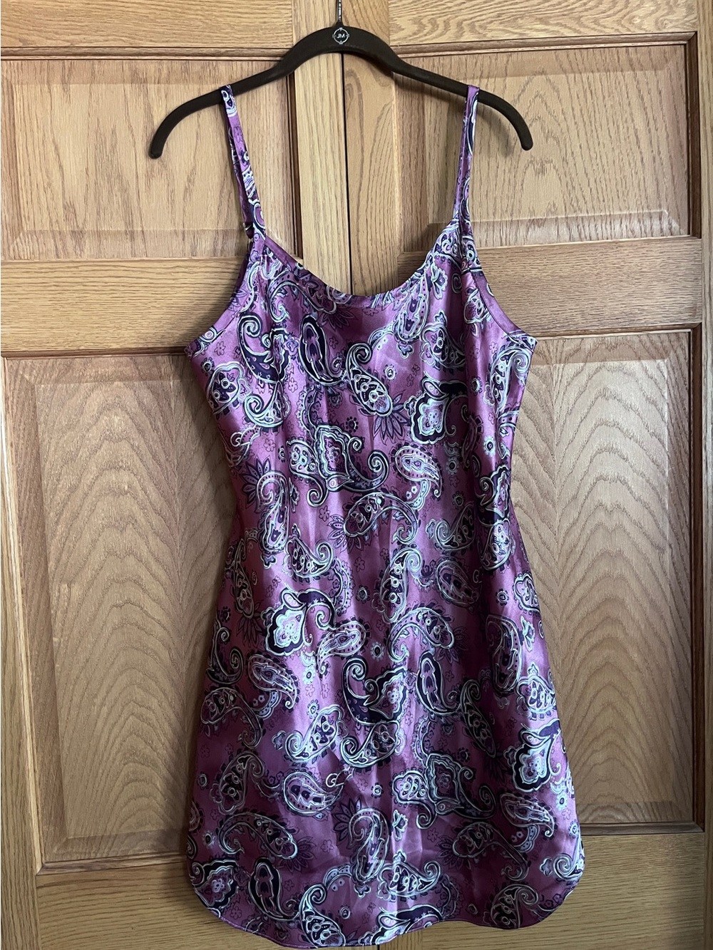 Gilligan & O'Malley Purple Paisley Satin Chemise‎